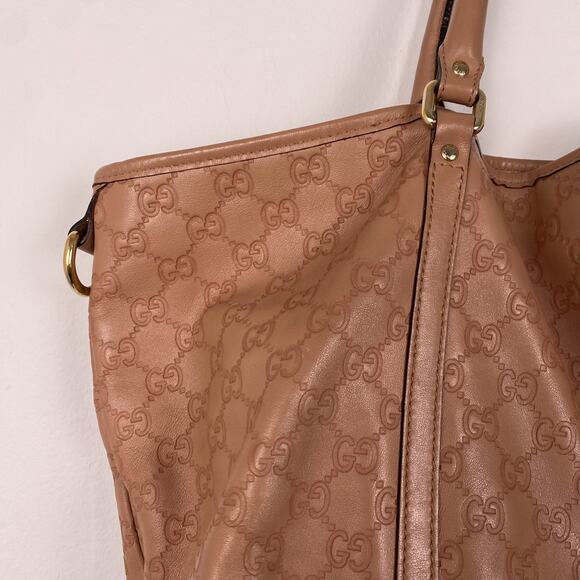 Gucci Guccissima Jumbo Joy Tote in Mauve Beige Pink - Picture 2 of 11